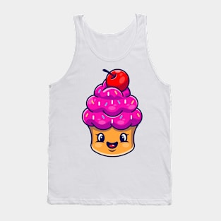 Cute cup cake cartoon character Tank Top